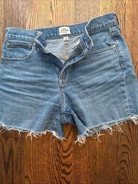 J. Crew Distressed Medium Blue Denim Cutoff Shorts